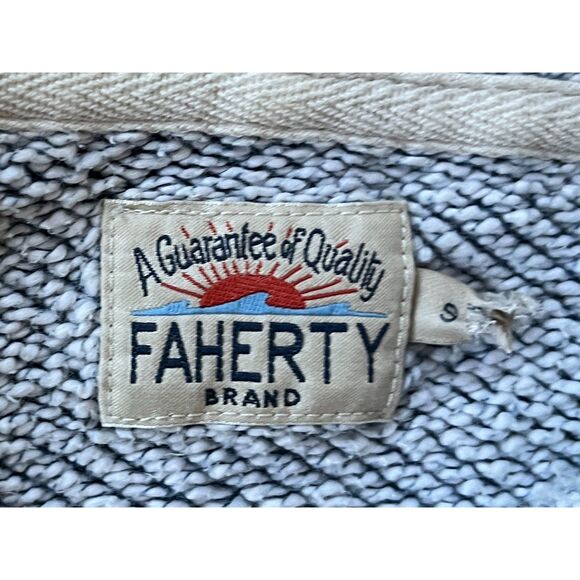 FAHERTY Blue Terry Robe Pullover Hoodie Top  Mens Size Small - Picture 4 of 10